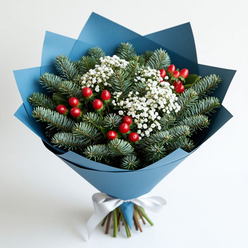 "Зимняя ягодка". Букет зимний