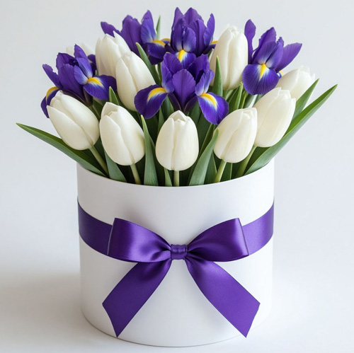 "Контраст эмоций". Букет в коробке