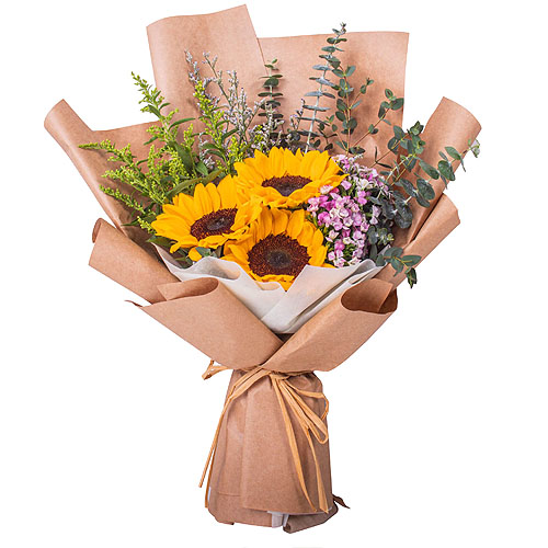 "Летнее золото". Букет подсолнухов