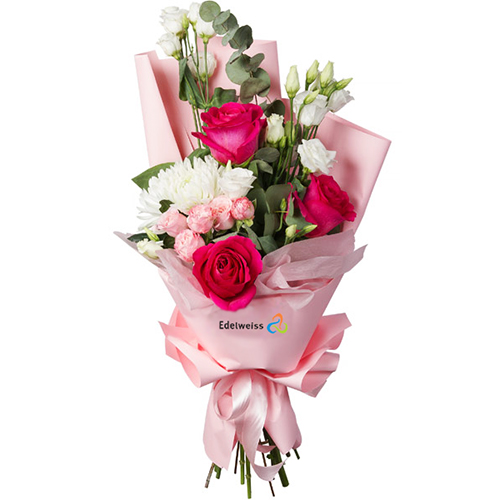 "Розовый флер". Букет сборный