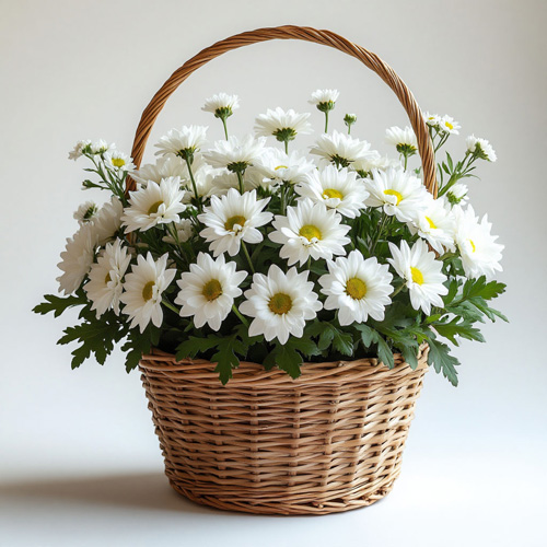 "Ромашковая поляна!". Корзина хризантем