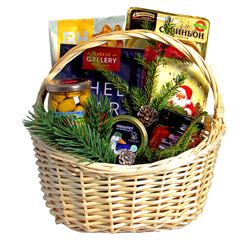 "Еловый лес". Корзина подарочная