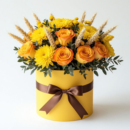 "Теплое вдохновение". Цветочная композиция