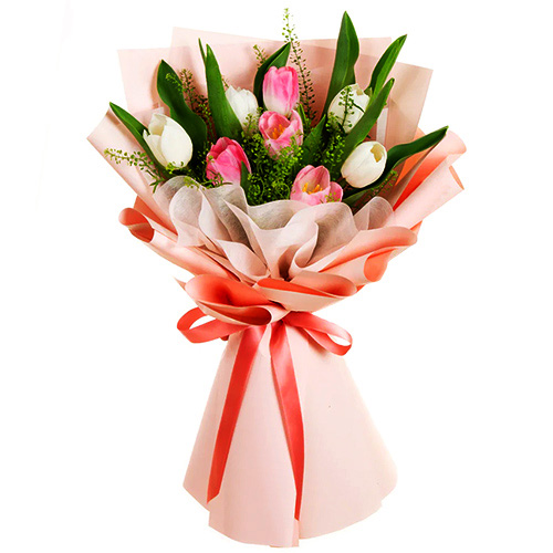 "Нежная весна". Букет тюльпанов