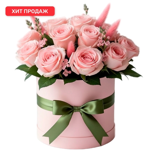 "Розовая феерия". Букет в коробке