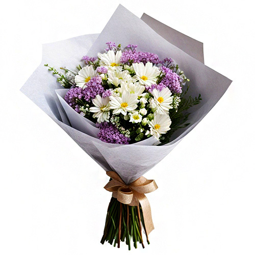 "Романтический закат". Букет от нейросети